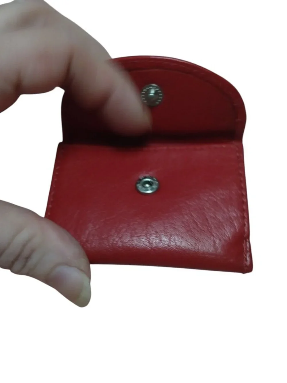 Roberto Valli Red Italian Leather Trifold Wallet Small Snap Flap Closure Vintage